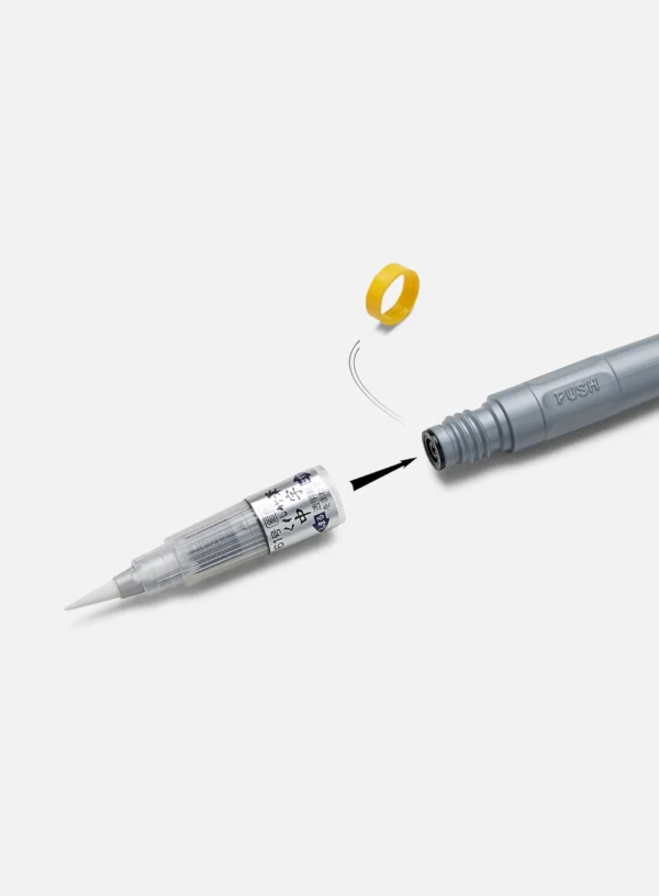 Zig Fude Pen “Chuji” Silver No.61