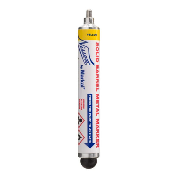 markal solid barrel metal marker, valge[3mm]