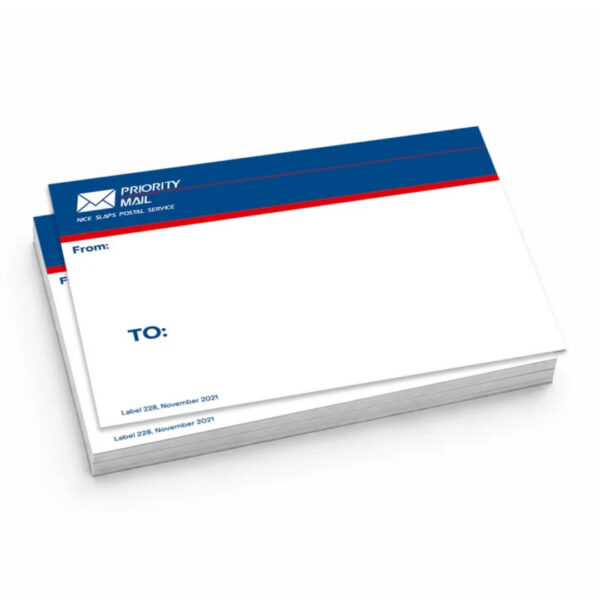 nice slaps priority mail blue standard kleebised, medium [50pcs]